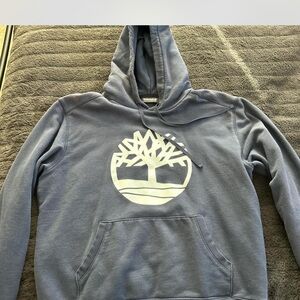 Timberland Blue Hoodie with White Logo
